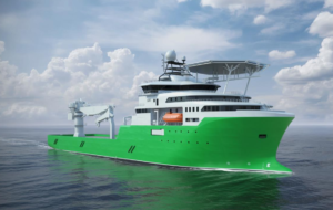 DEME’s new 123-metre Offshore Construction Vessel with methanol-ready propulsion and cable carousels for subsea cable installation