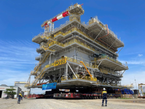 PPL performing 4,000-ton offshore substation topside loadout at PV Shipyard in Vung Tau, Vietnam