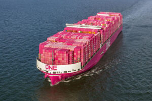 Ocean Network Express vessel ONE Innovation carrying record 22,233 TEU