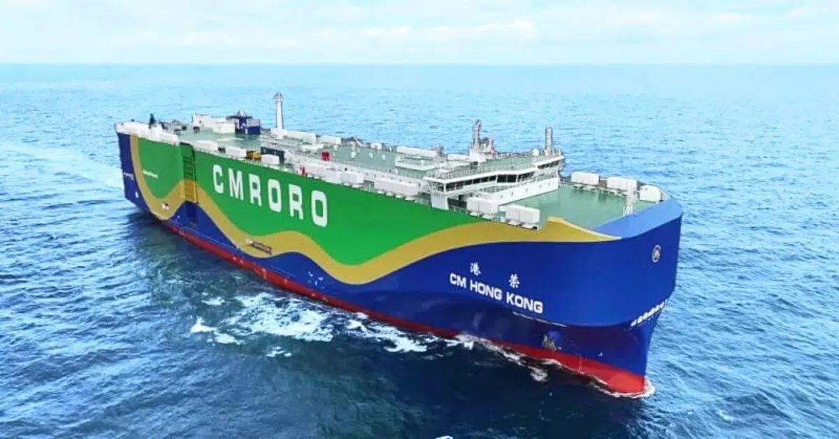 Alt Text CM Hong Kong methanol dual-fuel PCTC with 9,300-car capacity delivered to CMES