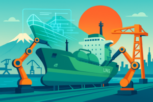 Japanese shipyard working on ship construction as part of output revival plan