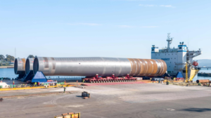 Monopile installation at Windanker offshore wind farm in the Baltic Sea