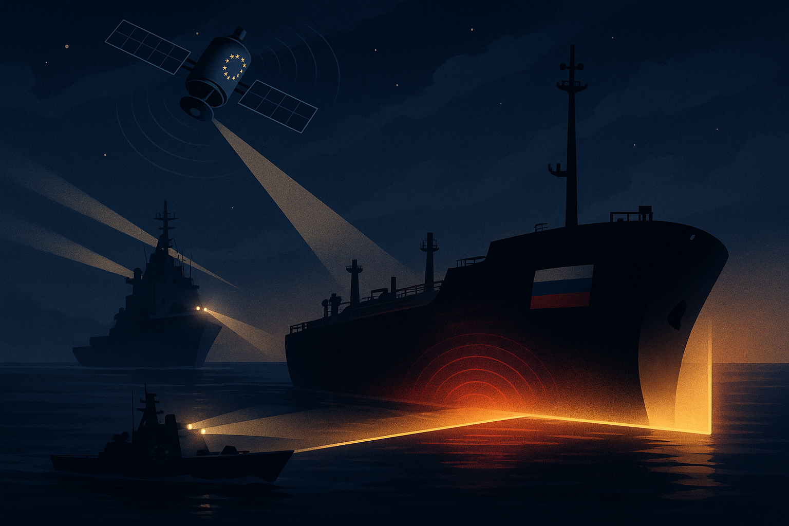 European naval vessels enforcing new obstruction policy against shadow fleet tankers