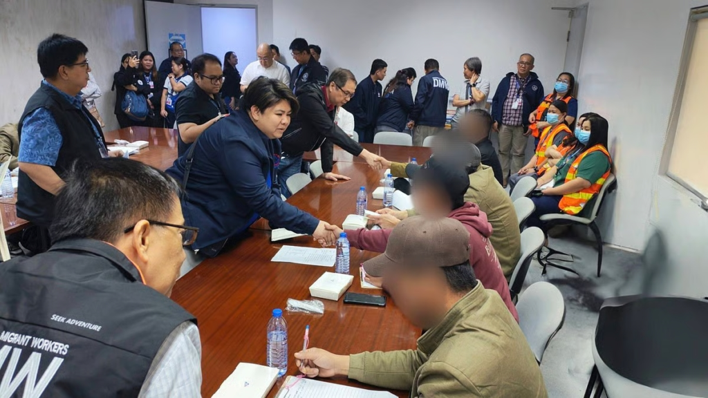 Filipino seafarers from MV Minervagracht arrive in Manila after Houthi missile attack in the Gulf of Aden