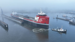 CO₂ carrier Carbon Destroyer 1 docked at Niestern Sander in Delfzijl