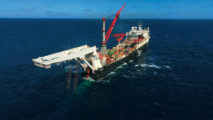 Pipelay vessel Solitaire for deepwater section of the Rome Pipeline