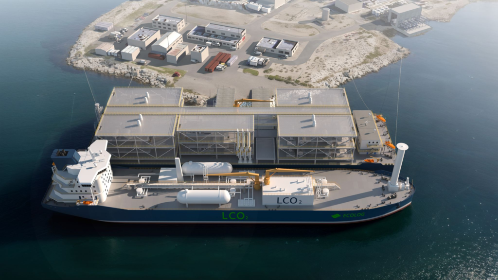 Floating liquefaction and storage unit near Revithoussa LNG terminal in Greece