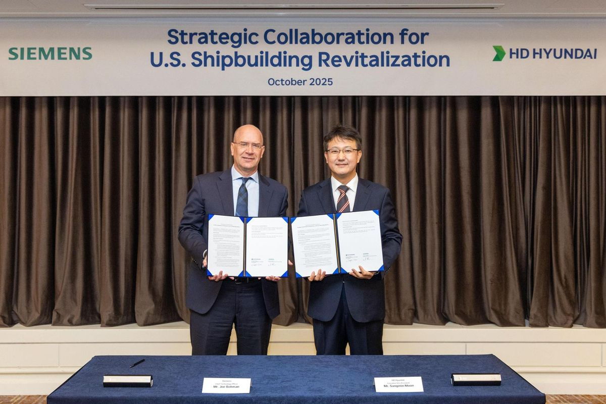 HD Hyundai and Siemens partnership at APEC 2025 on U.S. shipyard digitization