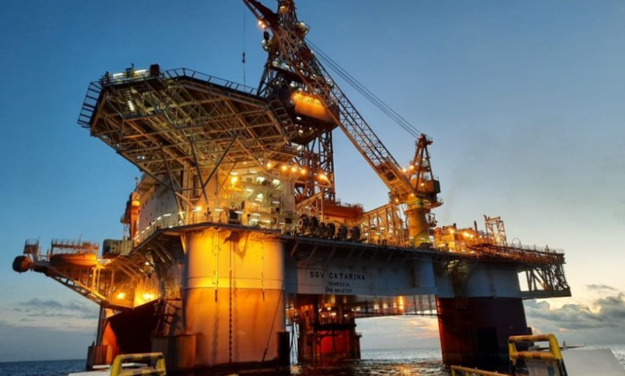 Ventura Offshore SSV Catarina semi-submersible drilling rig for Indonesia work