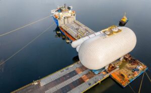 Sarens transport and jacking work at the Ridley Island Energy Export Facility near Prince Rupert, Canada