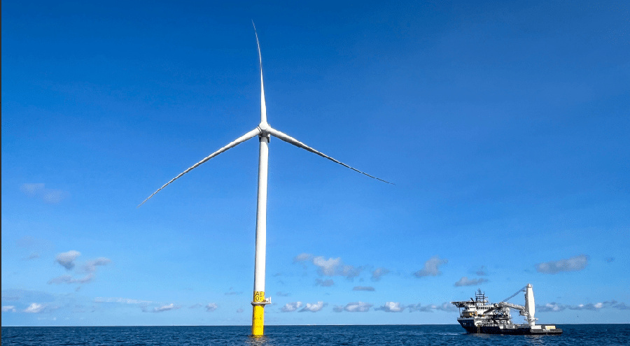 Revolution Wind offshore turbine installation by Ørsted